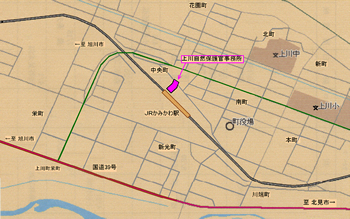 上川自然保護官事務所位置図