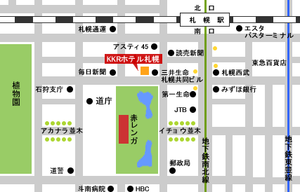 KKRホテル札幌地図